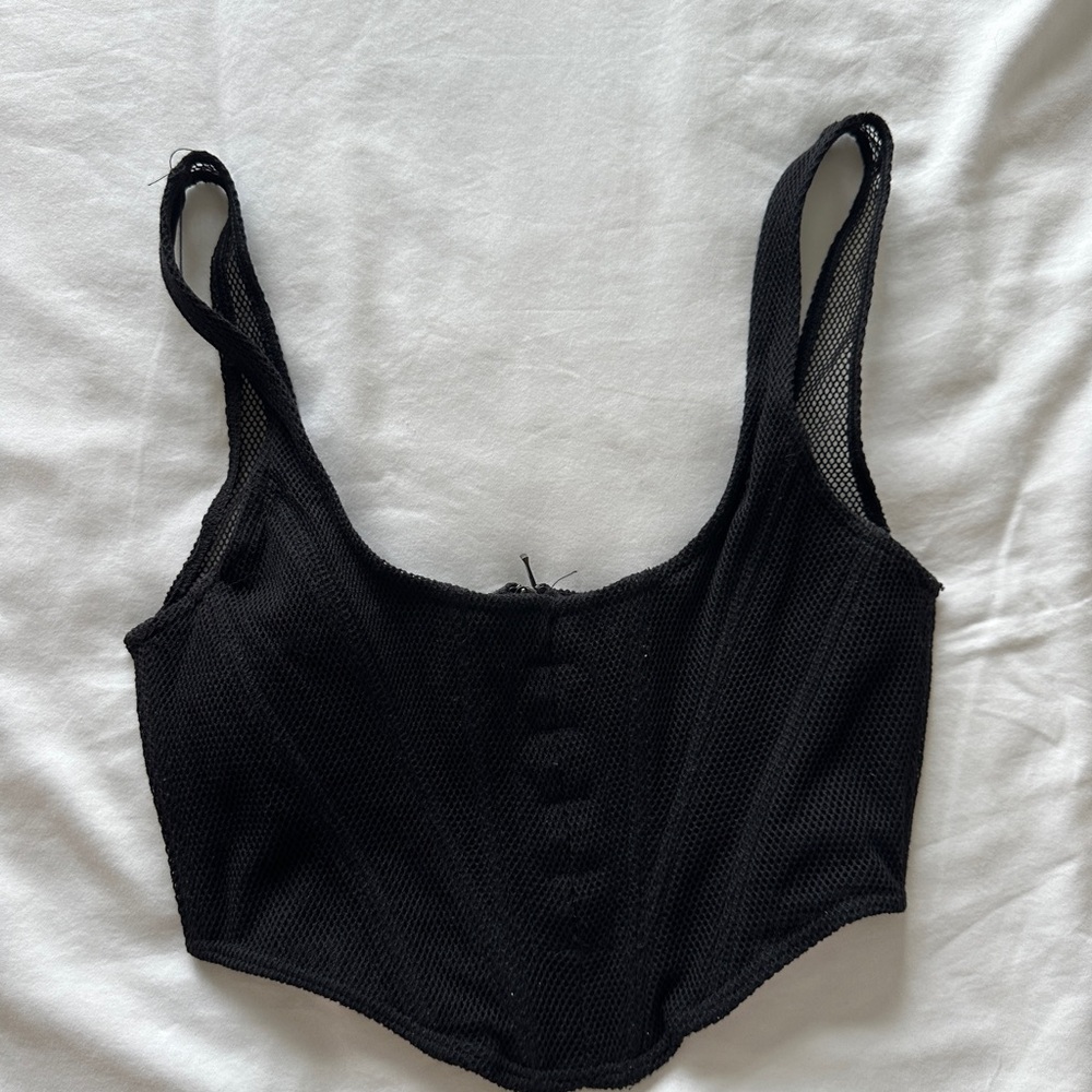 Elegant Black Mesh Bralette